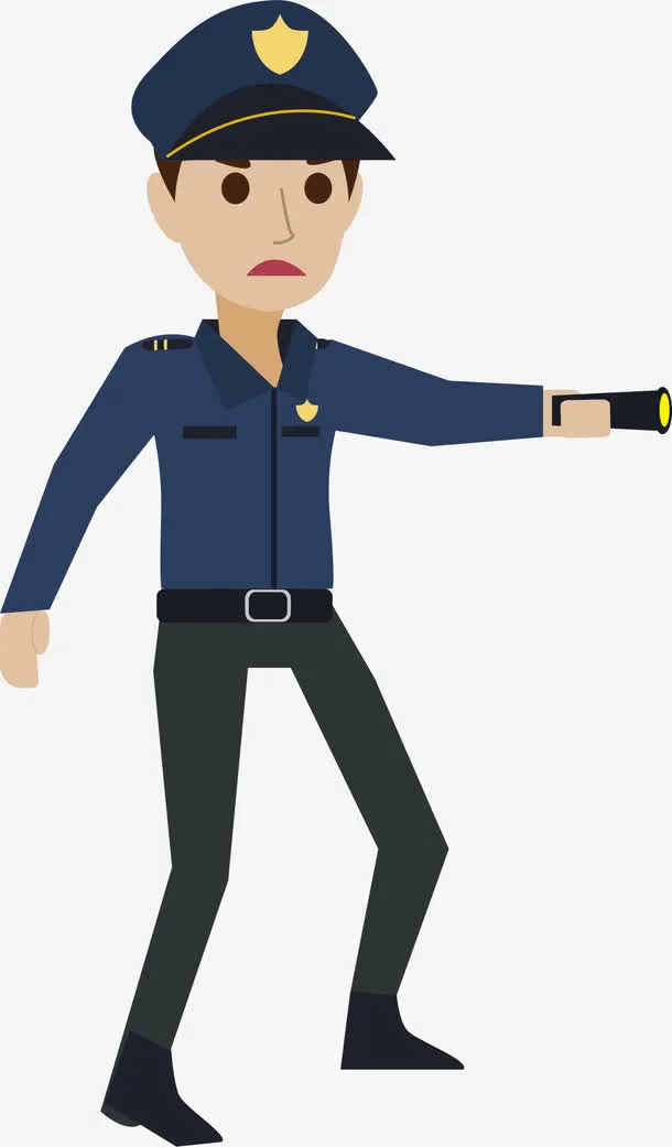 卡通警卫免抠