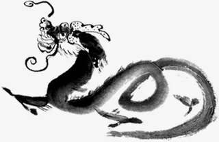 手绘水墨龙免抠图免抠
