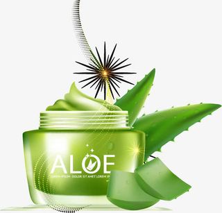 芦荟护肤品广告元素免抠