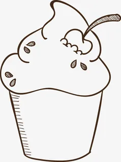 手绘的糕点免抠