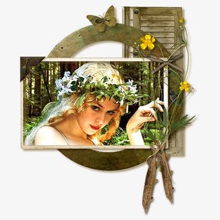 简约边框相框免抠