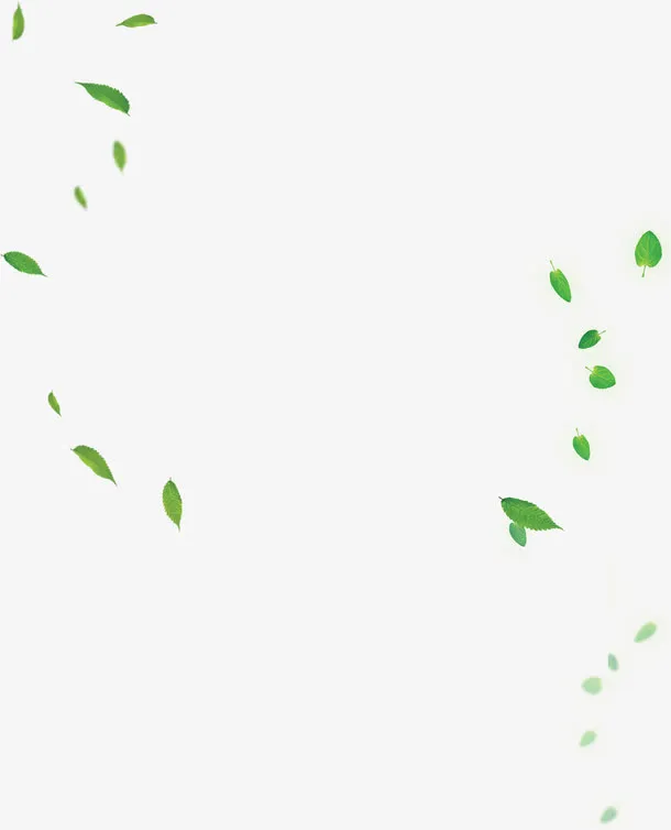 春天阳光清新漂浮树叶免抠