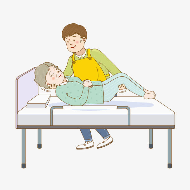 抬着瘫痪老人男人免抠图免抠