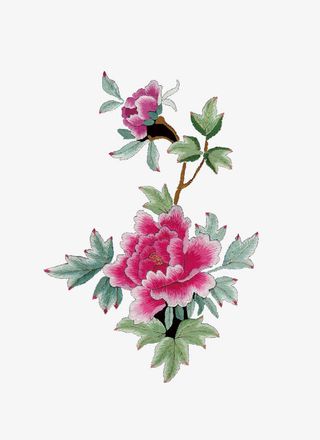 美丽刺绣花免抠