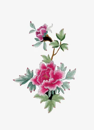 美丽刺绣花免抠