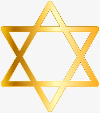 大卫盾黄金装饰免扣素材免抠