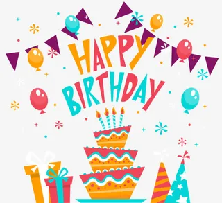 矢量生日元素免抠