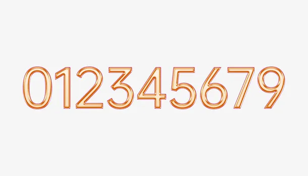 特效数字0123456789免抠