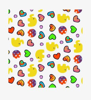 爱心动物底纹免抠