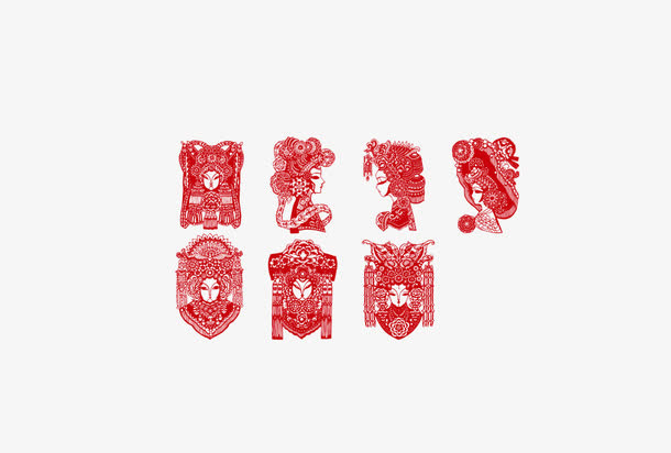 中国风剪纸素材免抠