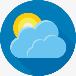 天气多云带阴影logo图标免抠