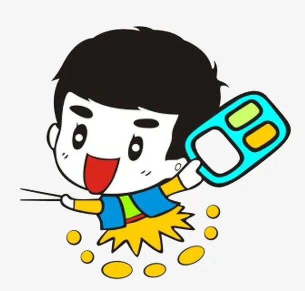 奔跑的吃货小人免抠