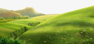 绿色山坡免抠