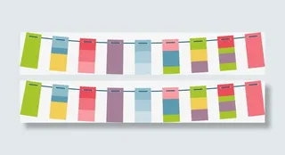 彩色装饰吊旗图片免抠