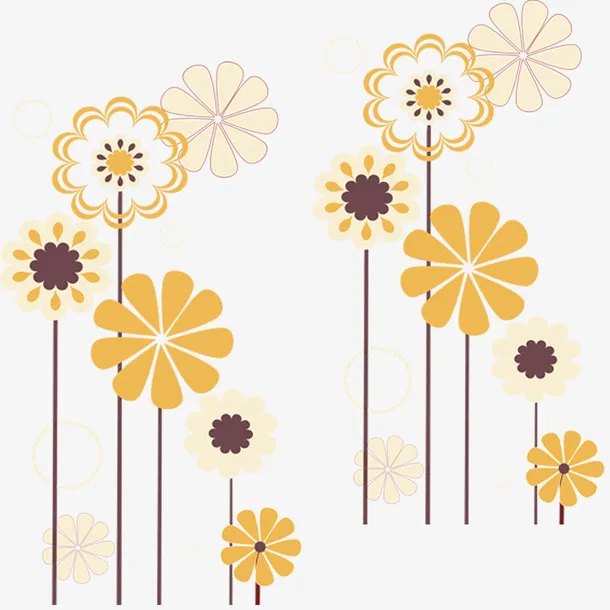 手绘花朵免抠
