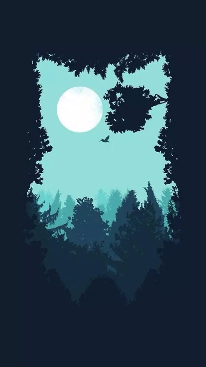 森林月亮H5背景高清
