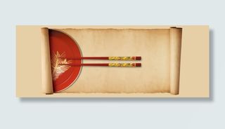 纸中国风古典卷轴背景banner