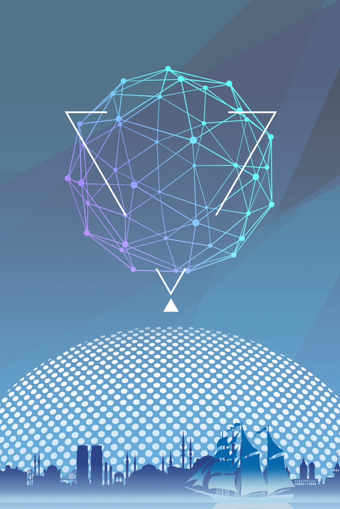 大气清新城市剪影纹理高清