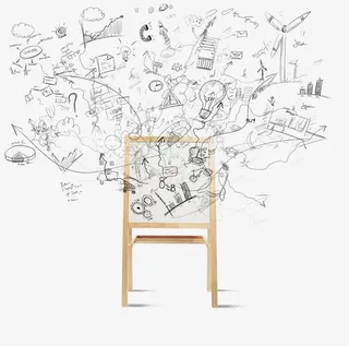 ppt背景思维散发素材