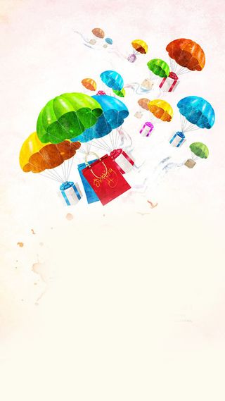 彩色太阳伞51劳动节H5背景素材高清