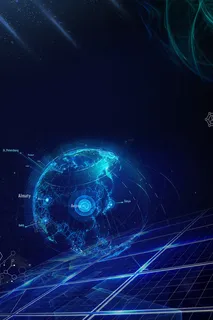 科技背景星球光效网格电路免抠 科技背景星球光效网格电路免抠