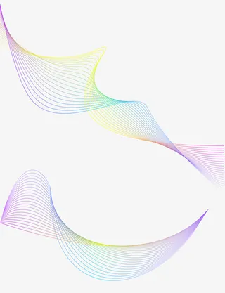 曲线渐变透明网格矢量元素免抠