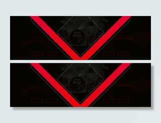 淘宝天猫商务耳机黑色海报模板高清