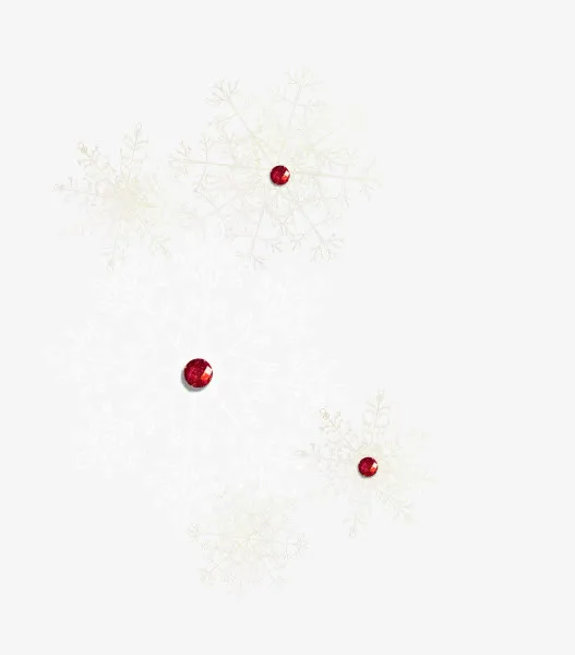 红宝石雪花漂浮免抠