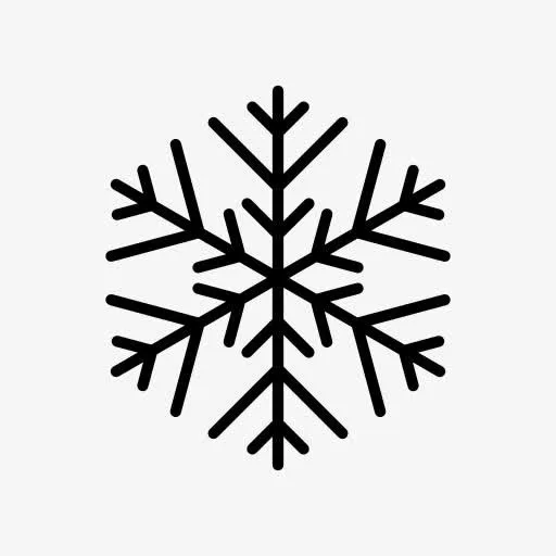 六角雪花符号图标免抠