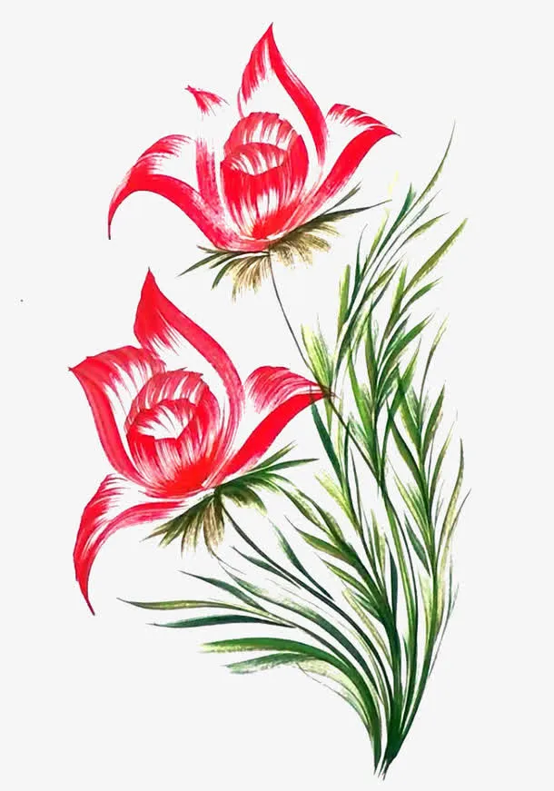 手绘花卉免抠