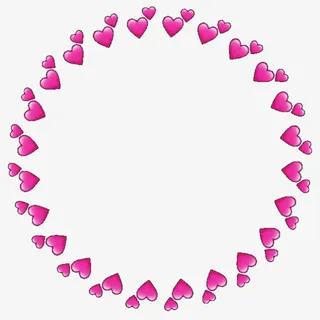 爱心圆形边框素材免抠