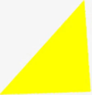 黄色三角形元旦素材免抠