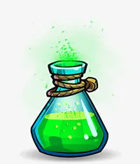 绿色药水瓶子卡通游戏免抠