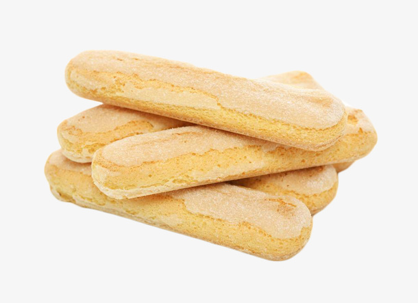 黄色美味手指饼干免抠