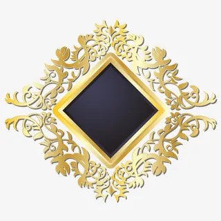 矢量金色标签免抠