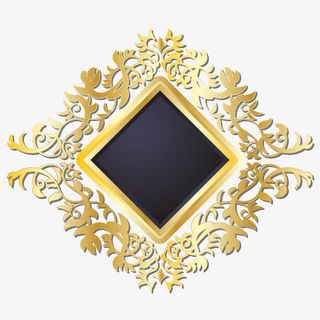 矢量金色标签免抠