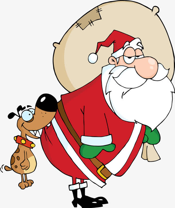 卡通圣诞老人矢量素材免抠