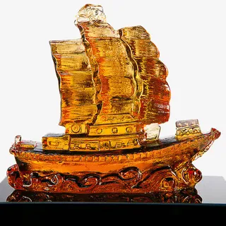 帆船正面汽车香水摆件免抠