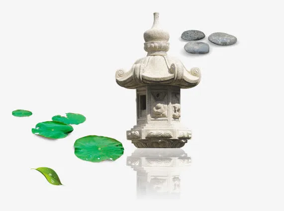 荷叶石雕免抠