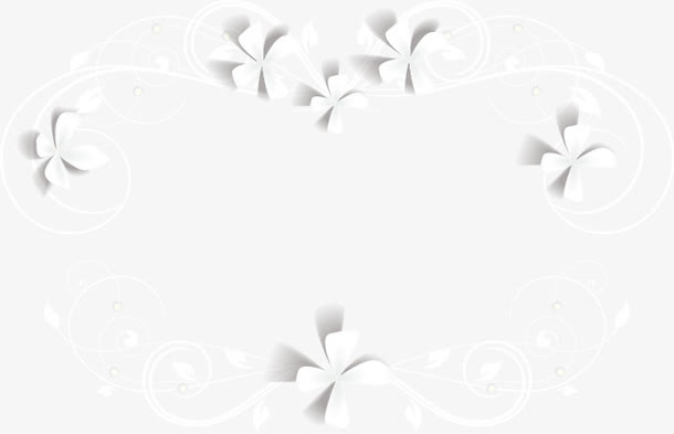 白色立体花纹底纹免抠