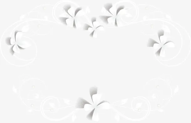 白色立体花纹底纹免抠