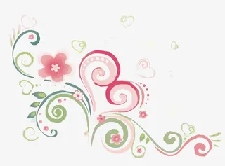 粉色花朵底纹免抠