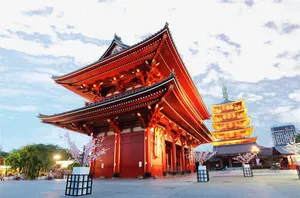 日本浅草寺建筑免抠