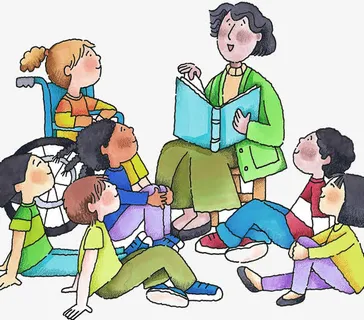 教室上课插画免抠