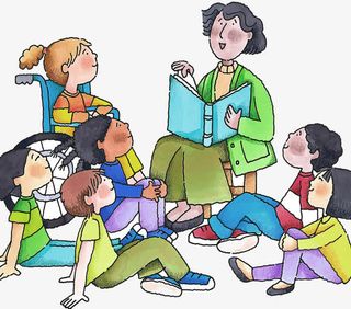 教室上课插画免抠