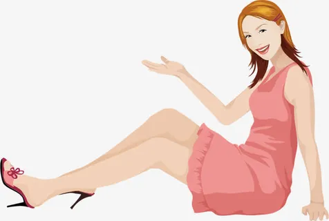 坐着的女孩免抠