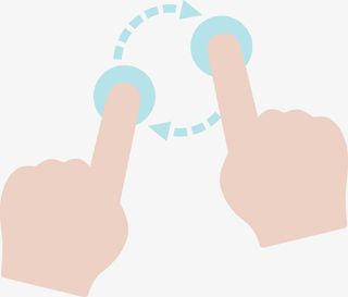 扁平化点击手势素材图免抠