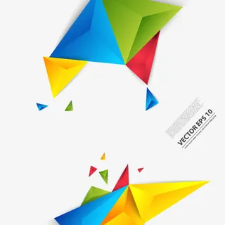矢量彩色立体三角形拼接素材免抠 矢量彩色立体三角形拼接素材免抠