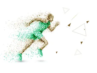 创意奔跑人物海报高清