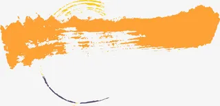 开斋节橙色涂料水彩免抠